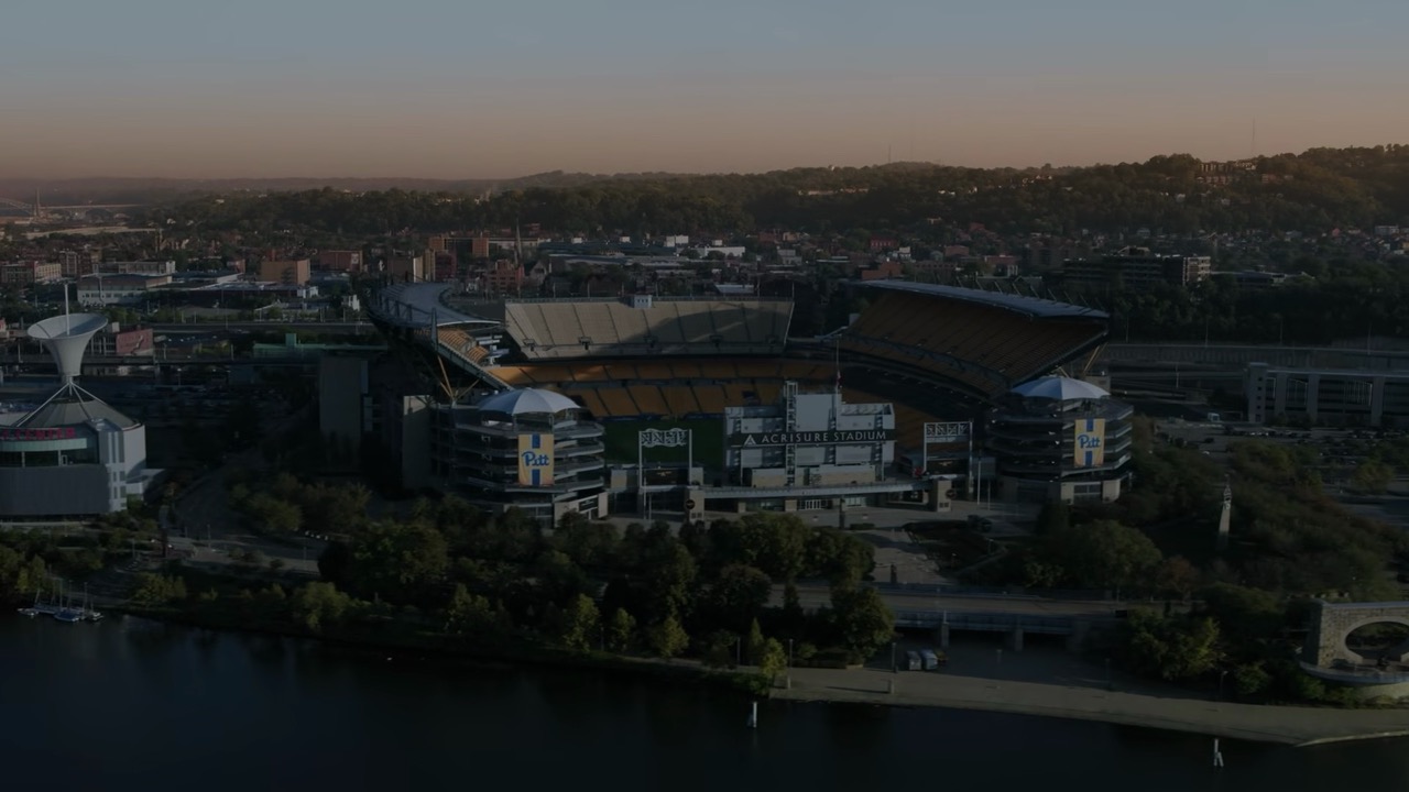 Arial view of Acrisure Stadium in the Morning