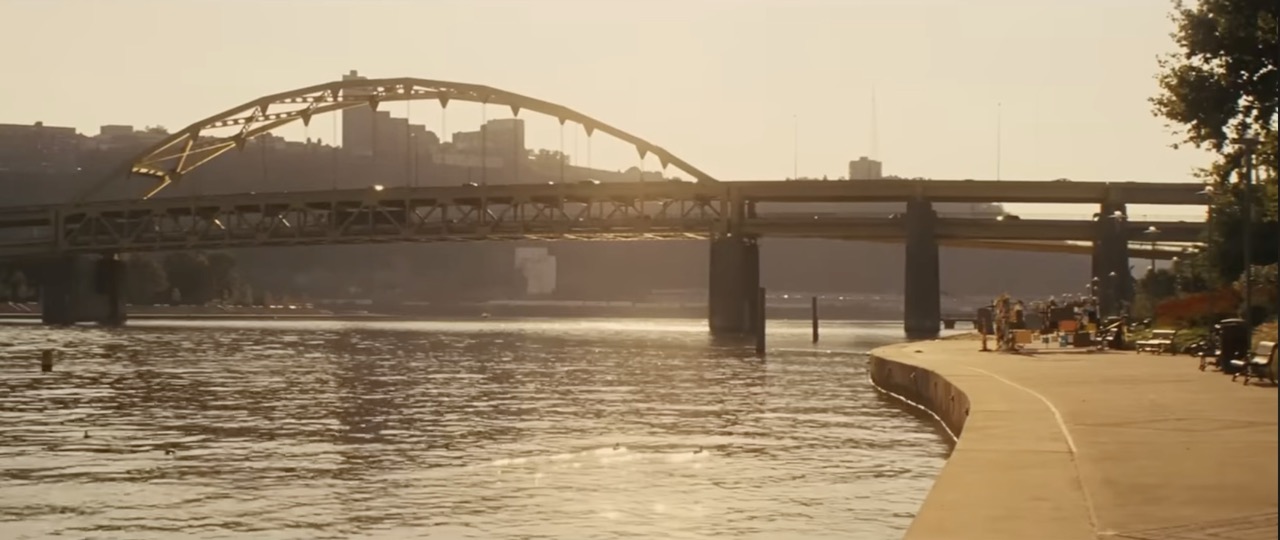 Fort Duquesne bridge at sunset