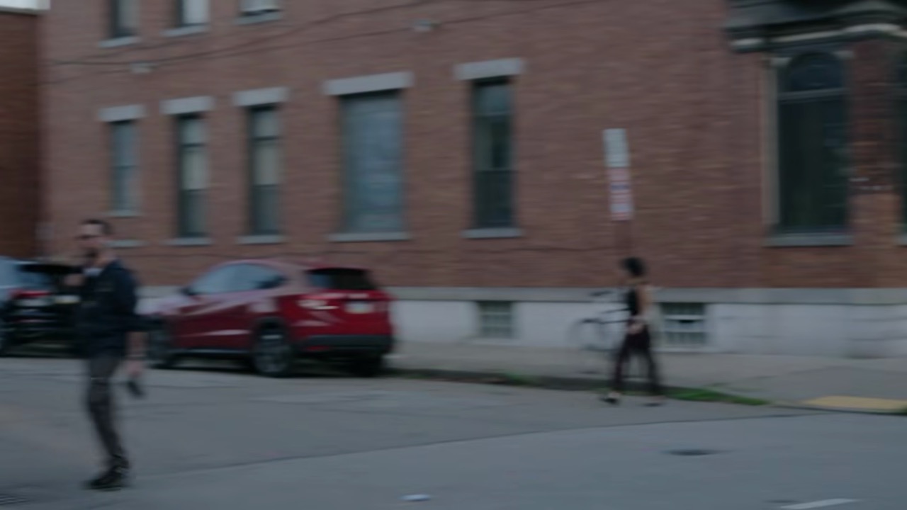 Robby crossing Suisman St on Cedar Ave