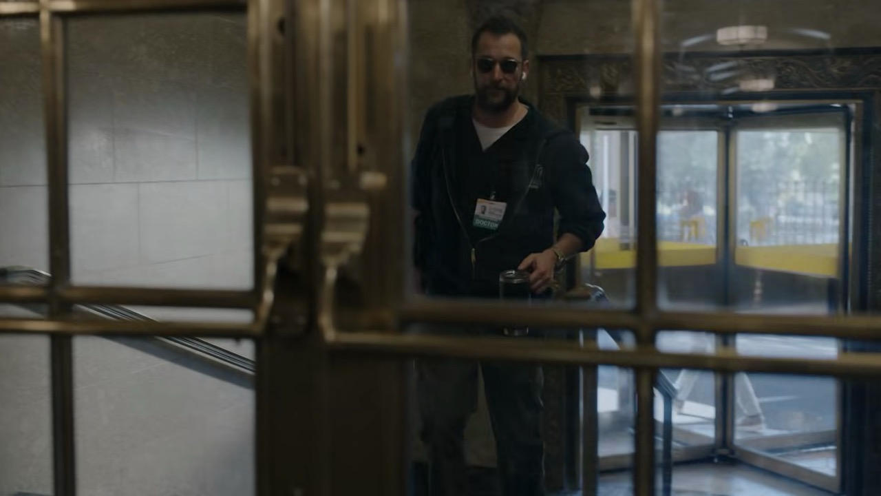 Robby enters PTMC via revolving doors