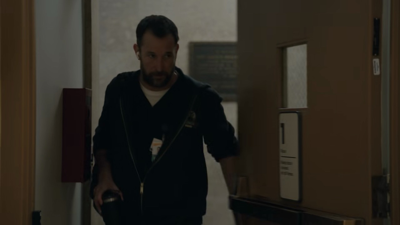 Robby entering stairwell