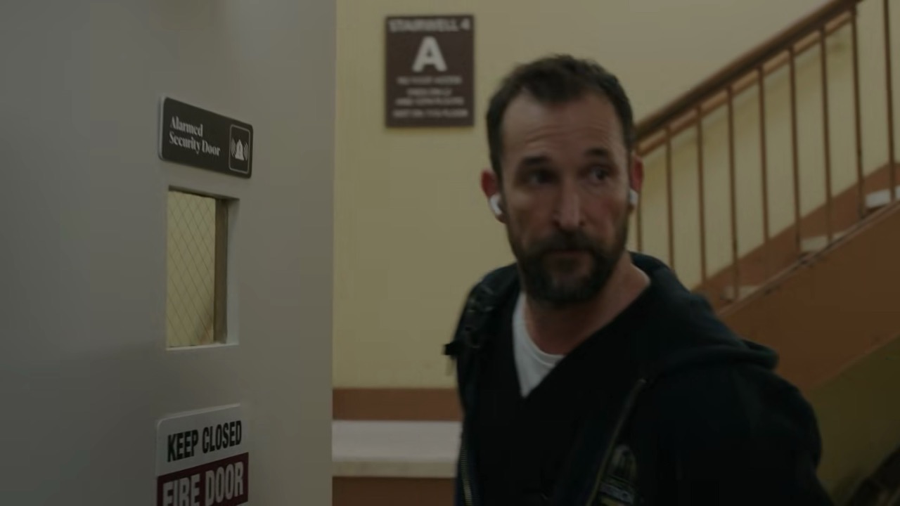 Robby exiting stairwell